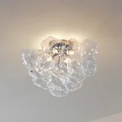 Lucande stropna svetilka Diborah, prozorna, O 49 cm, steklo, G9 - Dnevna soba/jedilnica - Dizajn - prozoren, krom