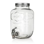 Steklenica 4000ml steklo s pipo, kovinski pokrovček
