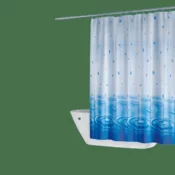 Priresa Kopalniška zavesa DROP 180x200 cm + 12 kosov plastični obroči