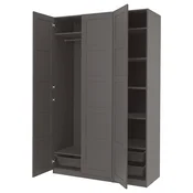 PAX/BERGSBO Garderobni sestav, temno siva, 150x60x236 cm