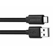 Kabel za prenos podatkov in polnjenje USB - USB Type-C, 100 cm, črn