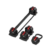 Set podesivih tegova od 18 kg - CRNA