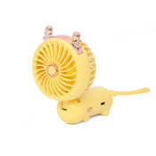 Generic Prenosni ročni ventilator, Mini USB ventilator z baterijo za ponovno polnjenje in 3 hitrostmi, ljubek osebni majhen električni ventilator za dekleta/ženske/otroke na prostem, zložljiv ročni, (21125972)