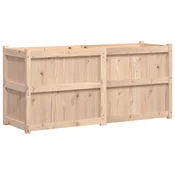 Vidaxl Vrtno cvetlično korito 150x50x70 cm trdna borovina