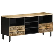 TV ormaric crni 100x33,5x46 cm Puno grubo drvo Mango