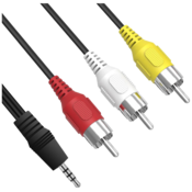 Činč 3 x RCA na Jack 3.5mm kabel, 1.2 met