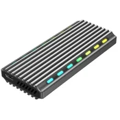 Gembird EE2280-U3C-03 Eksterno kucište za M.2 NVMe, NGFF, RGB, Aluminijumsko