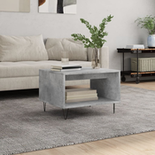 VIDAXL Klubska mizica betonsko siva 60x50x40 cm inženirski l