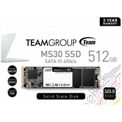 TEAM GROUP TeamGroup M.2 2280 512GB MS30 NGFF SSD SATA3 530/430MB/s TM8PS7512G0C101