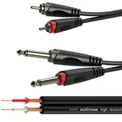 Avdio kabel 2 x RCA/2 x Jack 6,3 mm mono 6 m Roxtone SACC150L6