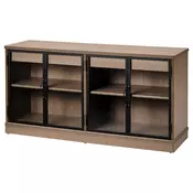 LANESUND Komoda, siva-smeda, 161x47x81 cm