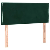 Vidaxl Posteljno vzglavje temno zeleno 100x5x78/88 cm žamet