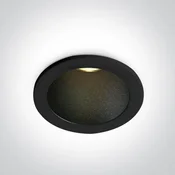 STROPNA VGRADNA SVETILKA 3W WW 230V IP20 TEMNA SVETLOBA ČRNA DM10103J/B/W