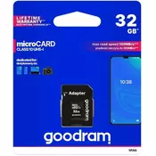 GoodRam SPOMINSKA KARTICA 32GB micro SD 2v1 100MB/s