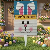 Bunny Welcome Sign - Višenamenski znak za dvorište