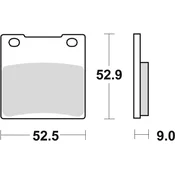 shumee Zavorne ploščice TRW ZF KH63 sinter street Kawasaki ZX7R 96-02, ZXR 750 89-95, ZRX 1100 / 1200 96-04, ZX12R / ZZR 1200 00-06, ZADNJA