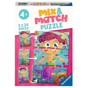 Ravensburger Sestavljanka Mix&Match: Morske deklice in morske pošasti 3x24 kosov