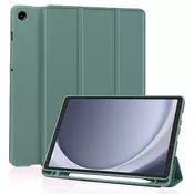 Etui Techsuit Flex Trifold z držalom za pisalo za Samsung Galaxy Tab A9/Tab A11 - green