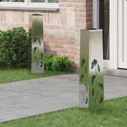 Solarna LED svjetlost za stazu 2 pcs Srebrno Cinkani čelik