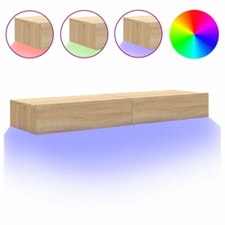 TV ormarići s LED svjetlima 2 kom boja hrasta 60 x 35 x 15,5 cm