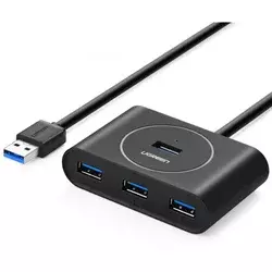 Ugreen USB 3.0 4 Ports Hub črn