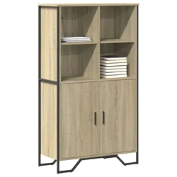 Visoka komoda boja hrasta 79,5x35,5x137,5 cm konstruirano drvo