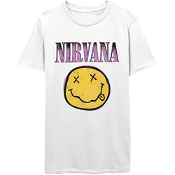 Nirvana Majica Xerox Smiley Pink Unisex White M