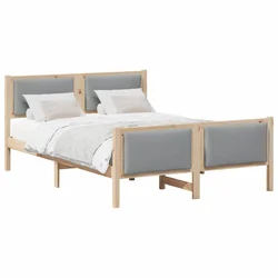 Vidaxl Konstrukcija postelje Svetlo siva 140 x 190 cm blago