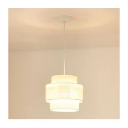Brilagi - Luster na sajli SPACE YUTE 1xE27/15W/230V prečnik 25 cm krem/bela