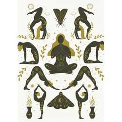 PLAKAT Joga za domači studio 30x40 cm meditacija