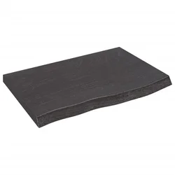 Kupaonska radna ploča tamnosmeđa 60x40x(2-4) cm tretirano drvo