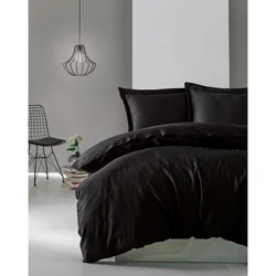 Elegant - Crni Satenski Set Posteljine XXL