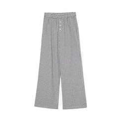 Cropp - Karirane pantalone - CRNO
