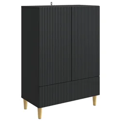 Kreveta s ladicama Crna 66 x 34,5 x 95 cm Konstruirano drvo