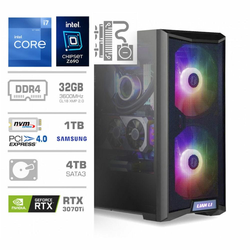 MEGA računalnik S10 (Z690/i7-12700KF/32GB/SSD1TB-NVMe/HDD4TB/RTX3070Ti-8GB/Tekočinsko hlajenje/Brez OS)