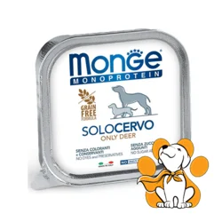 Monge Monoprotein Only Deer 150g, Ekskluzivna Pašteta sa Mesom Jelena za Pse