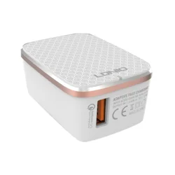 Kucni punjac LDNIO A1204Q 5V/ 2,4A FAST CHARGING sa kablom USB na Type-C beli.