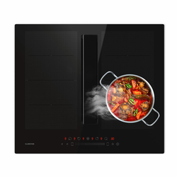 Klarstein Chef-Fusion Down Air System, indukcijski štedilnik + napa DownAir, 60 cm, 600 m3/h EEC A (CGCH3-ChefFus-60BK)