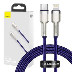 BASEUS Cafule kovinski močan USB Type-C kabel za iPhone Lightning 1m kovinski CATLJK-A05