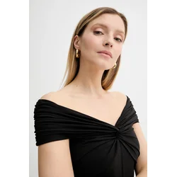 Obleka MICHAEL Michael Kors črna barva, MT5831DH69