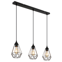 Globo 15745-3H - Viseći luster na sajli ZACHARY 3xE27/60W/230V