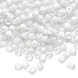 Kašaste perle (seed beads) 4 mm mat bela