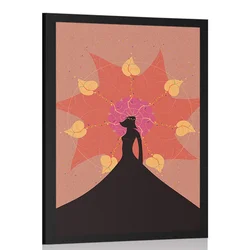 Plakat cvetlična kraljica - 20x30 black
