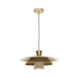 Luster na sajli PLATO 1xE27/15W/230V bež/zlatan