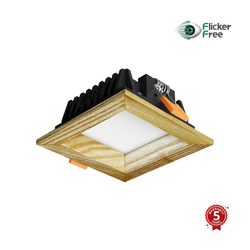 APLED - LED ugradna SQUARE WOODLINE LED/3W/230V 3000K 9x9 cm jasen masiv