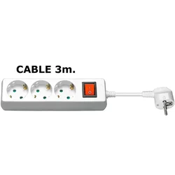 MicroConnect 3-polna Schuko vtičnica 3M bela