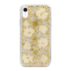 Maska Platina Flower za iPhone Xr, Zlatna