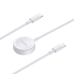 Yesido CA113 induktivni punjač za Apple Watch pametni sat s Type-C na Lightning kabelom -bijele boje