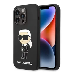 Maska Karl Lagerfeld Hc Silicone NFT Ikonik za iPhone 15 Pro, Crna