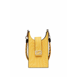 Fendi - monogram pattern phone holder - men - Yellow